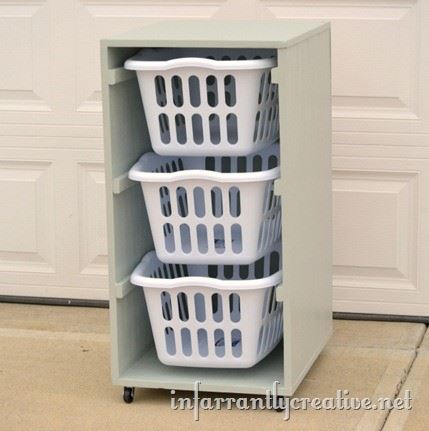 Diy Laundry Basket Holder Wilker Do S - Diy Laundry Basket Shelves